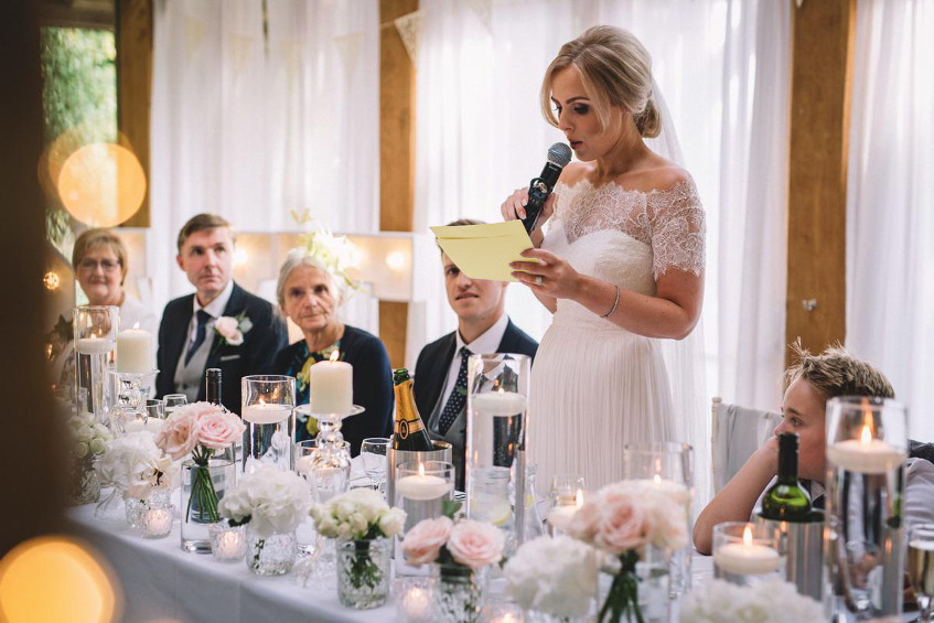 Reading a wedding telegram